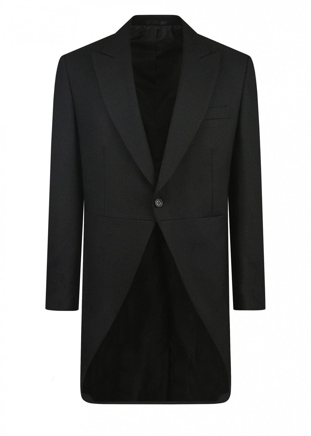 Alfred Brown Classic Black Herringbone Morning Coat