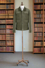 Men's Army Green Cotton Casual Jacket Made to Measure
