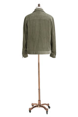 Men's Army Green Cotton Casual Jacket Made to Measure