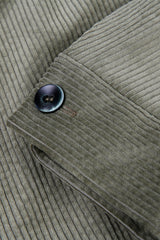 Men's Army Green Cotton Casual Jacket Made to Measure