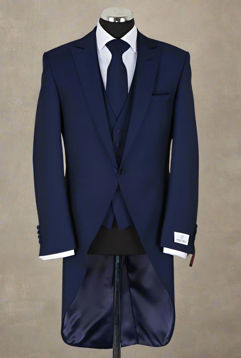 Vitale Barberis Canonico Wool Mohair French Navy Morning Coat