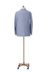 Men's Blue Bamboo & Linen Mix Suit Made to Measure