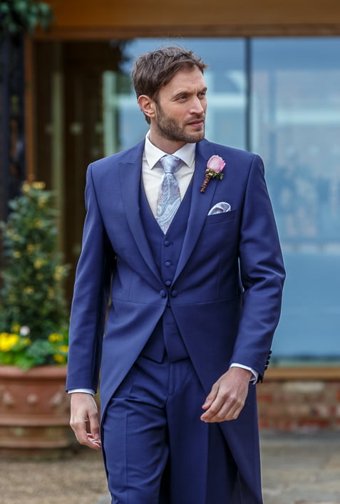 Vitale Barberis Canonico Wool Mohair French Navy Morning Coat