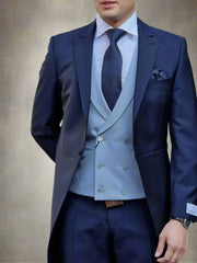 Vitale Barberis Canonico Wool Mohair Navy Morning Coat