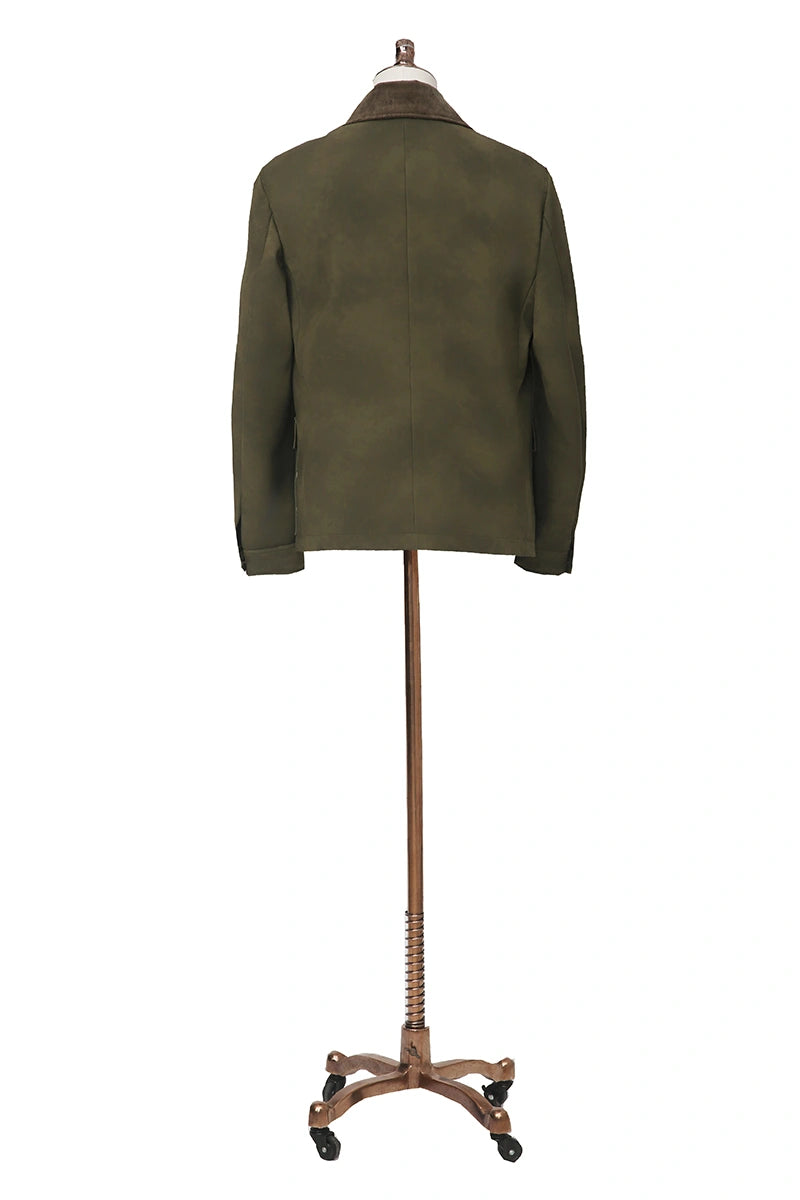 Men's Blackish Green Leather Jacket Made to Measure