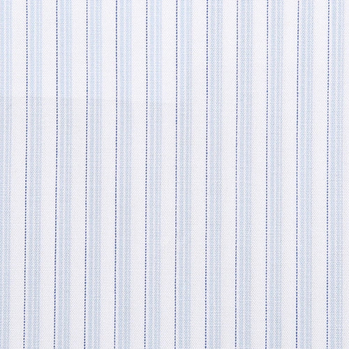 Men's Blue Color Light Striped Pattern Shirt Made to Measure