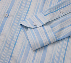 Men's Light Blue Stripe Formal Shirt Made to Measure