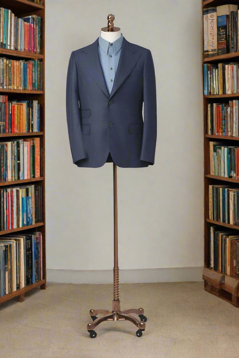 Men's Navy Blue 02 Piece Suit Made to Measure