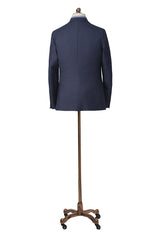 Men's Navy Blue 02 Piece Suit Made to Measure