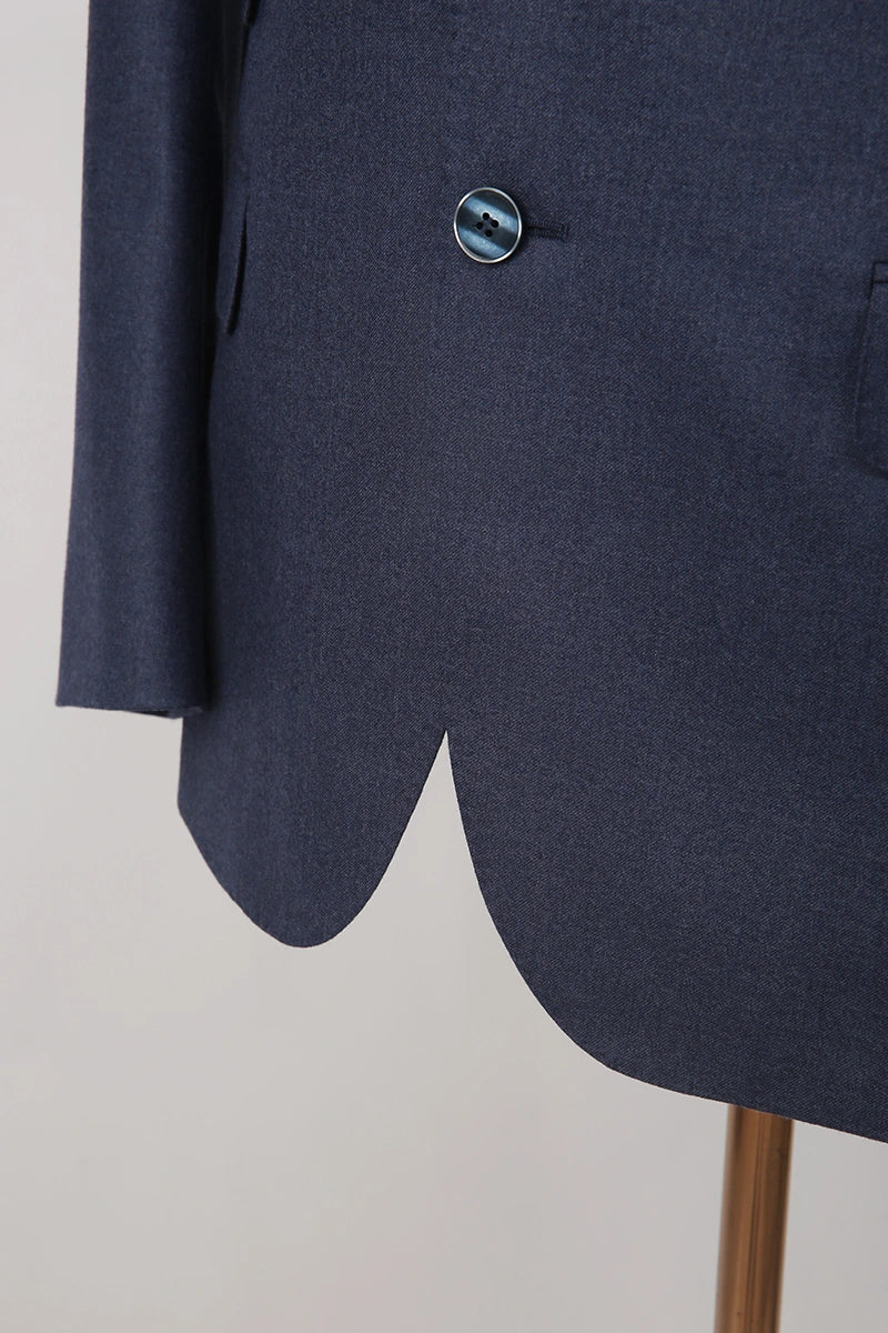 Men's Navy Blue 02 Piece Suit Made to Measure