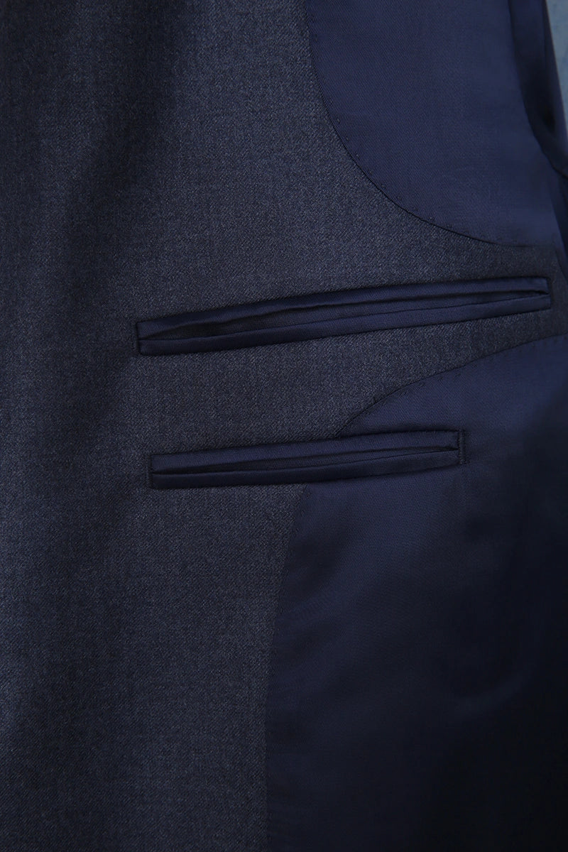 Men's Navy Blue 02 Piece Suit Made to Measure