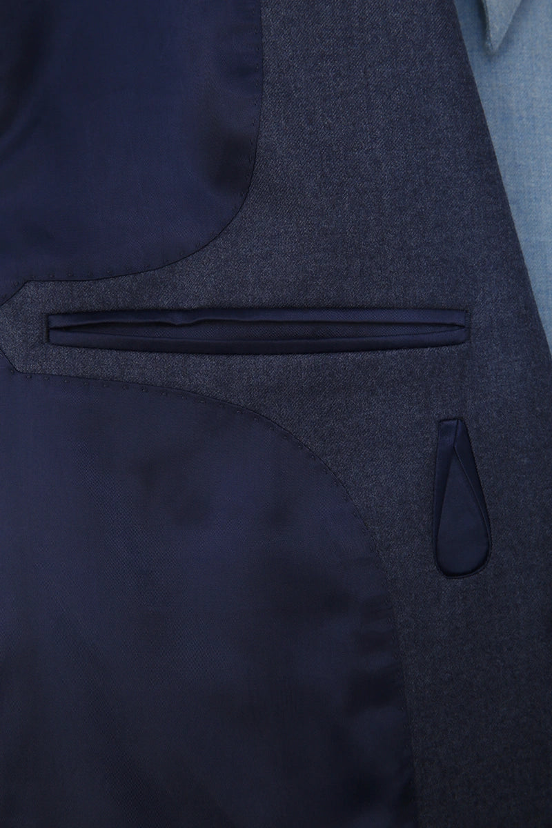 Men's Navy Blue 02 Piece Suit Made to Measure