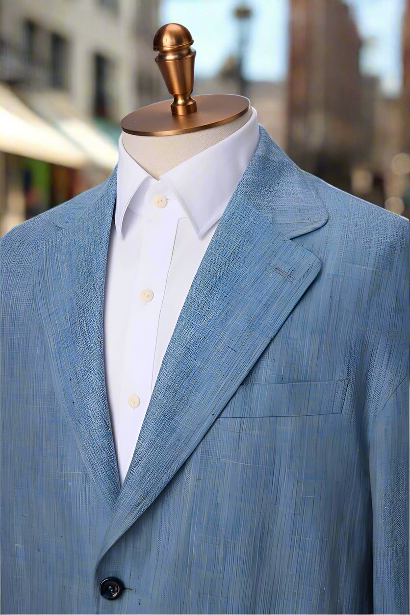 Men's Blue Grey Suit Made to Measure