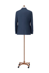 Men's Navy Double Breasted Suit Made to Measure