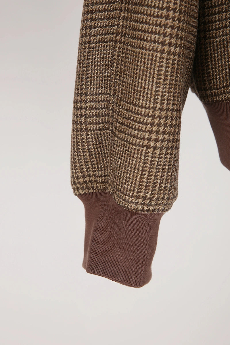 Men's Brown Plaid Casual Jacket Made to Measure