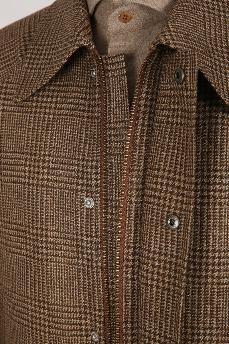 Men's Brown Plaid Casual Jacket Made to Measure