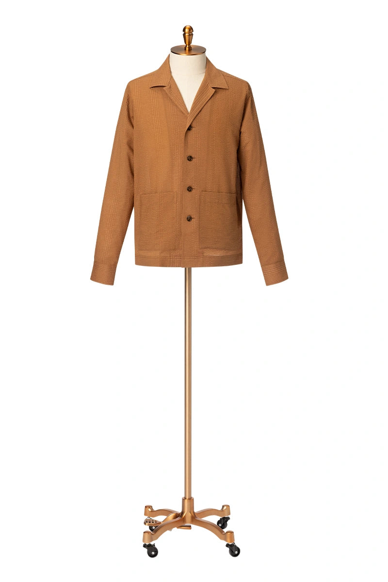 Men's Brown Linen Jacket and Fashion Shirt Made to Measure
