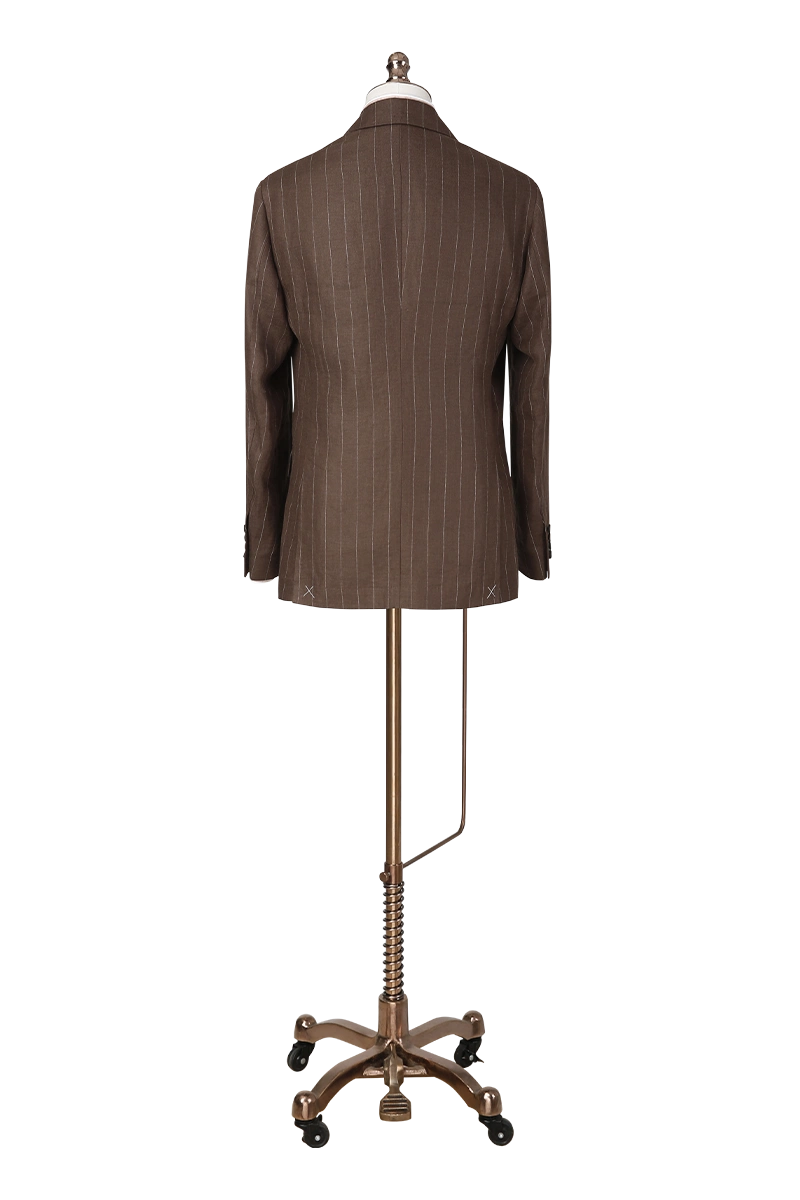 Men's Brown Linen Jacket and Trouser Made to Measure