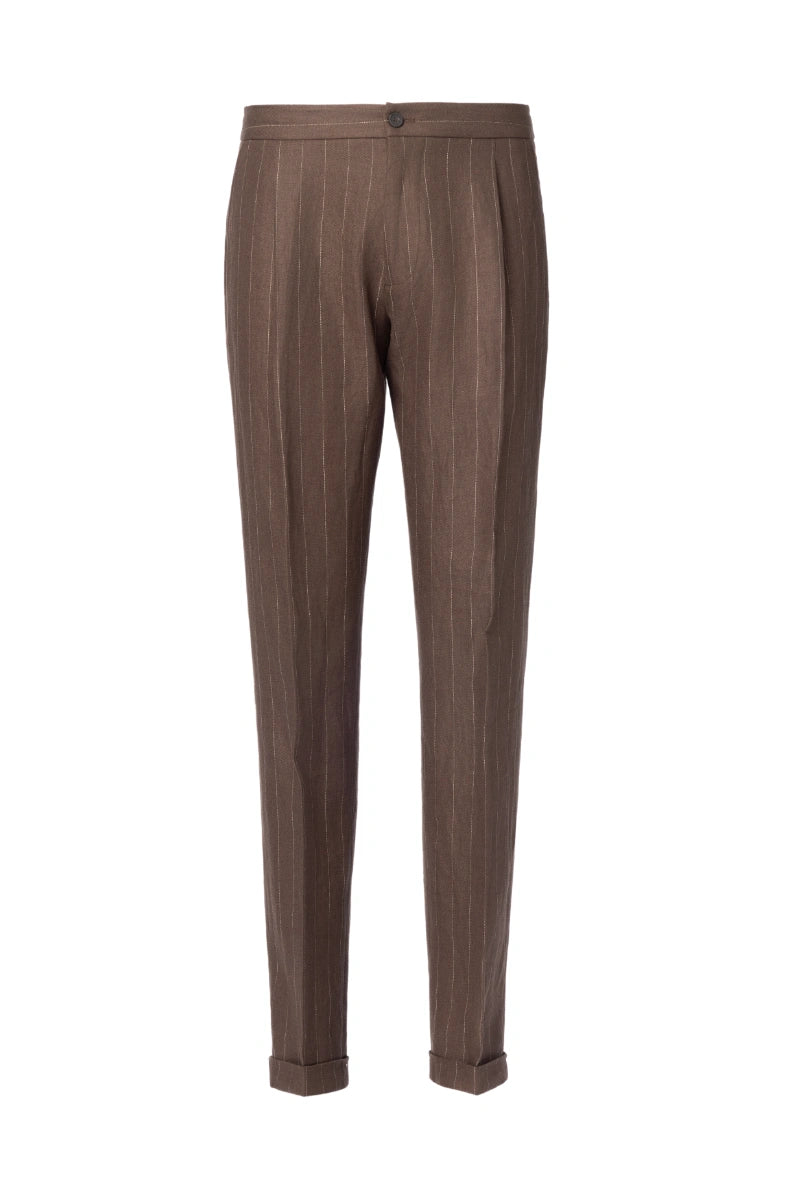Men's Brown Linen Jacket and Trouser Made to Measure