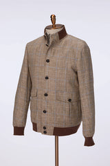 Men's Khaki/ Blue Casual Jacket and Shirt Made to Measure