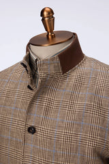 Men's Khaki/ Blue Casual Jacket and Shirt Made to Measure