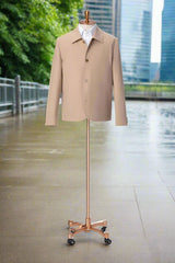 Men's Button-Front Casual Jacket and Trouser Made to Measure