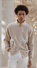 Men's Khaki Casual Coat and White Trouser Made to Measure