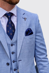  Navy Stag Silk Tie - Accessories