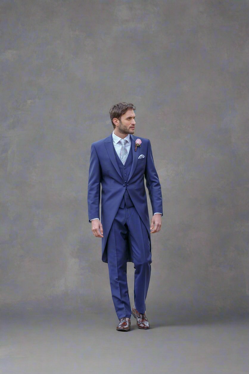 Vitale Barberis Canonico Wool Mohair French Navy Morning Coat