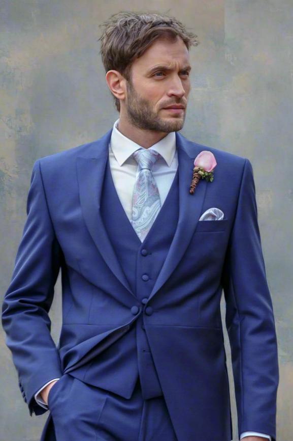 Vitale Barberis Canonico Wool Mohair French Navy Morning Coat