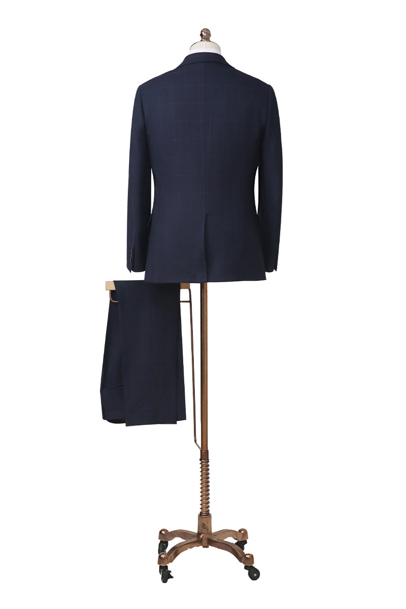 Men's Dark Blue 3 Piece Suit Made to Measure