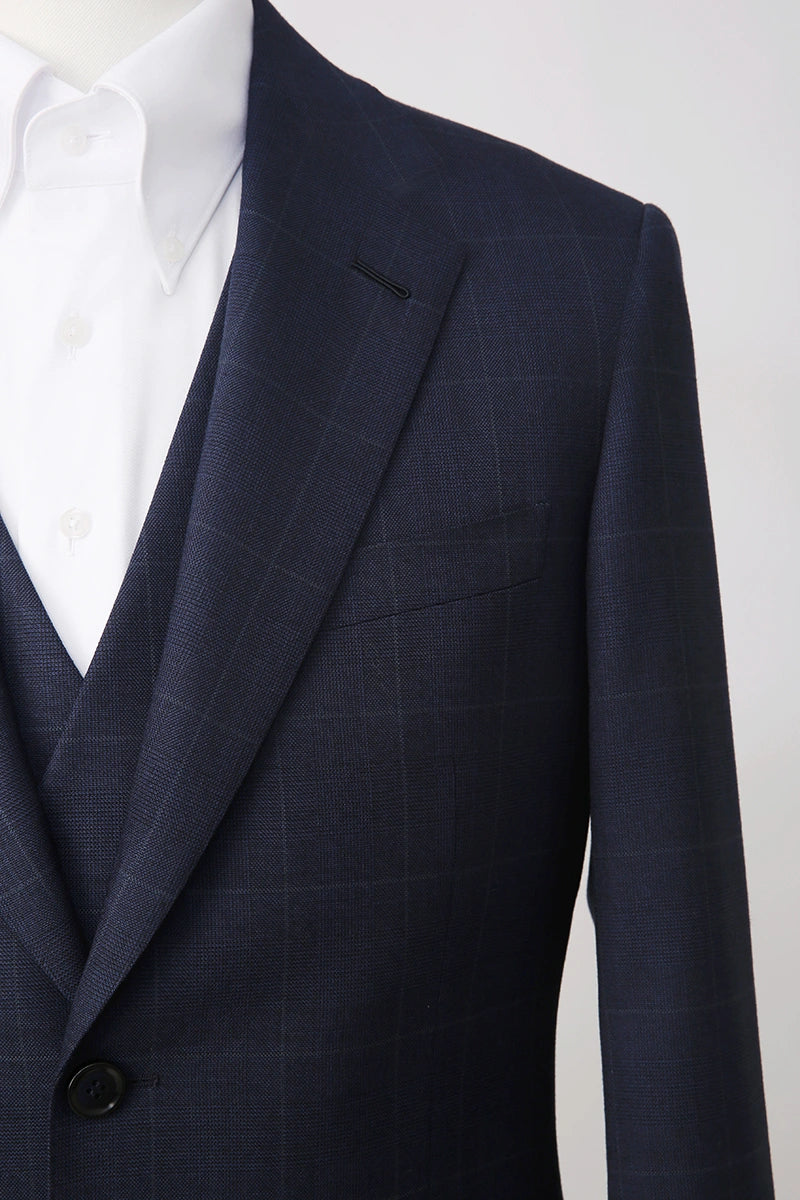 Men's Dark Blue 3 Piece Suit Made to Measure