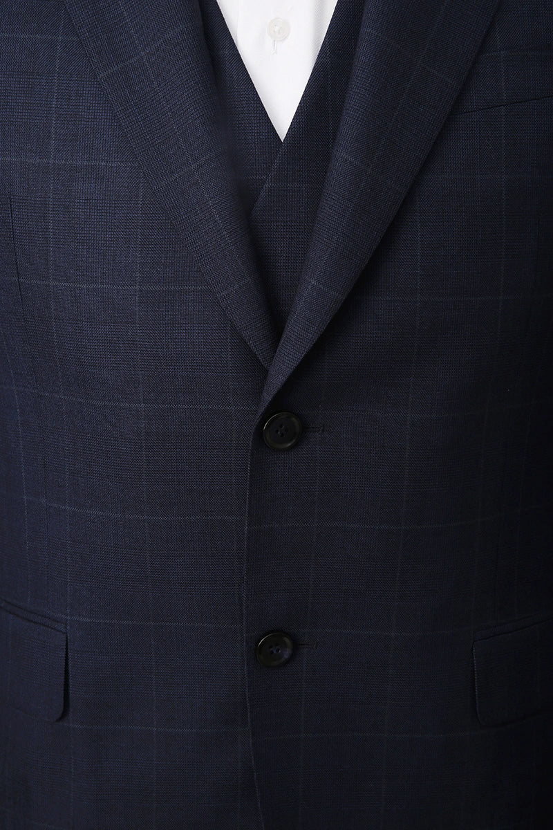 Men's Dark Blue 3 Piece Suit Made to Measure