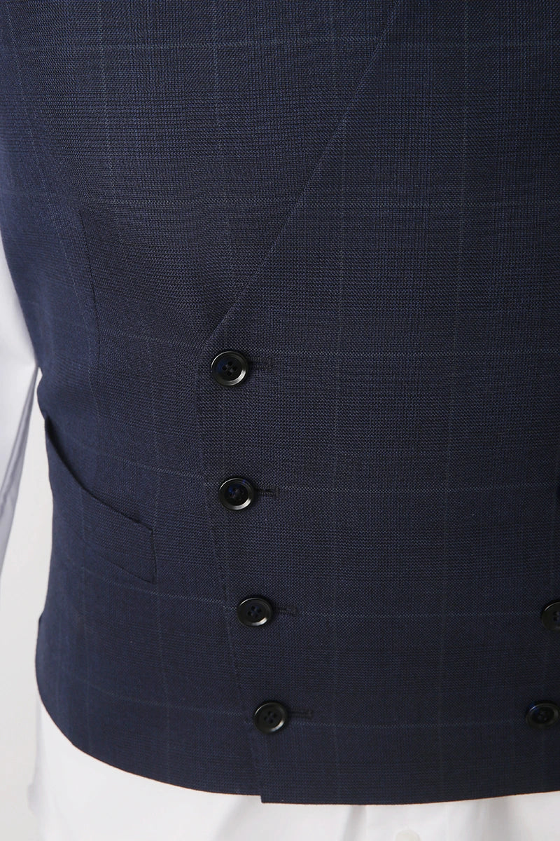 Men's Dark Blue 3 Piece Suit Made to Measure