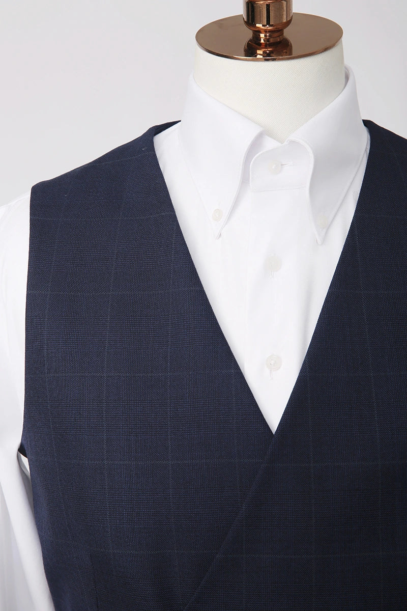 Men's Dark Blue 3 Piece Suit Made to Measure