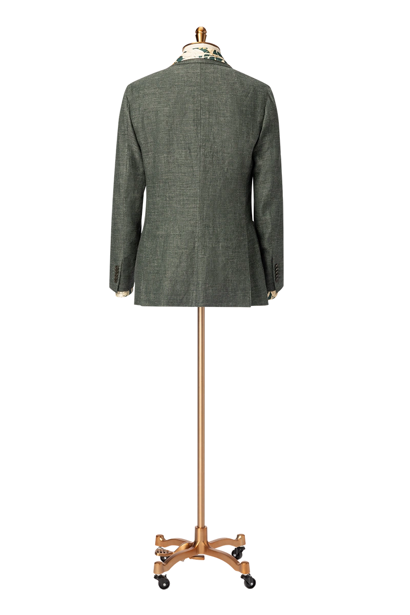 Men's Dark Green Jacket & White Trouser Made to Measure