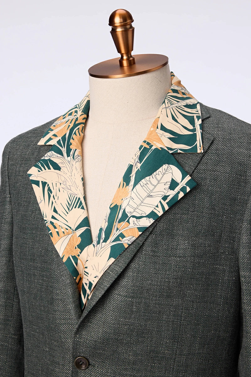 Men's Dark Green Jacket & White Trouser Made to Measure