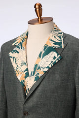 Men's Dark Green Jacket & White Trouser Made to Measure