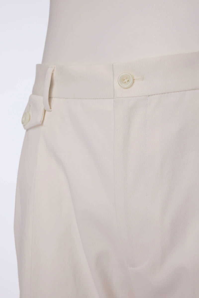 Men's Light Khaki Jacket & White Trouser Made to Measure