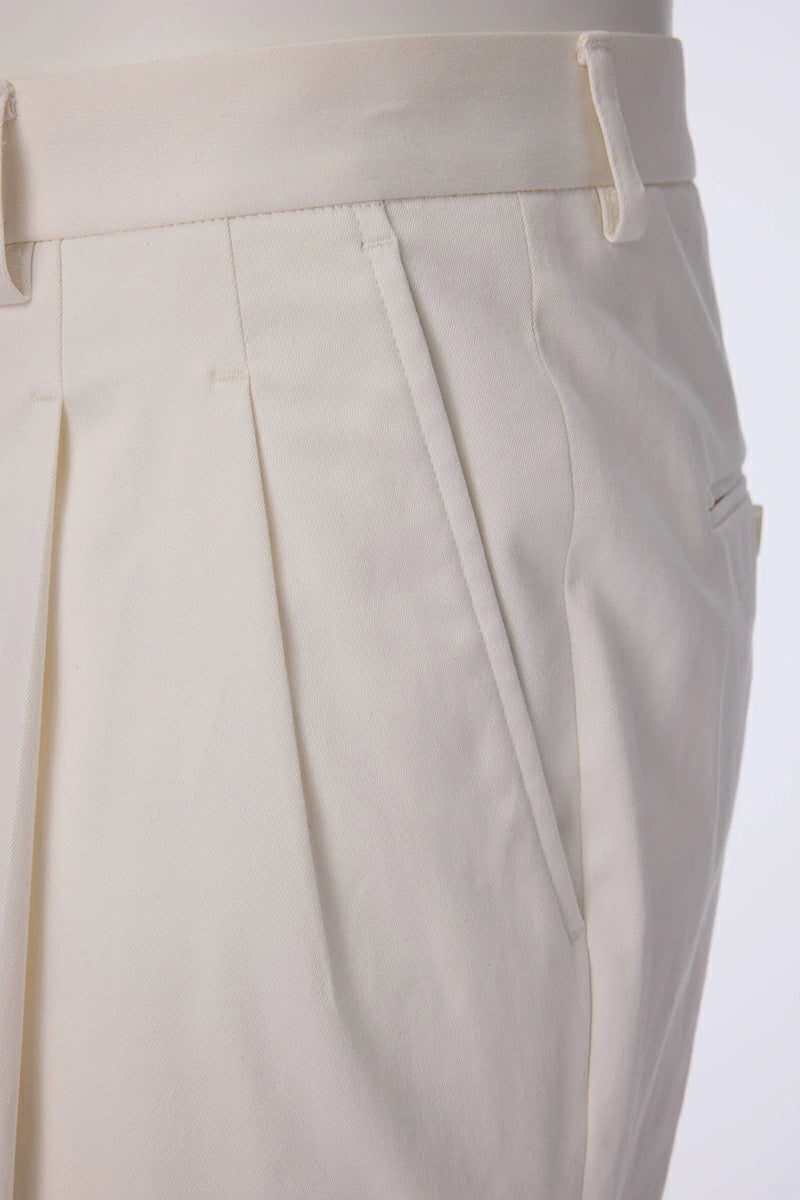 Men's Light Khaki Jacket & White Trouser Made to Measure