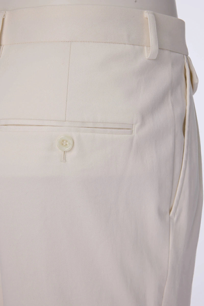 Men's Light Khaki Jacket & White Trouser Made to Measure