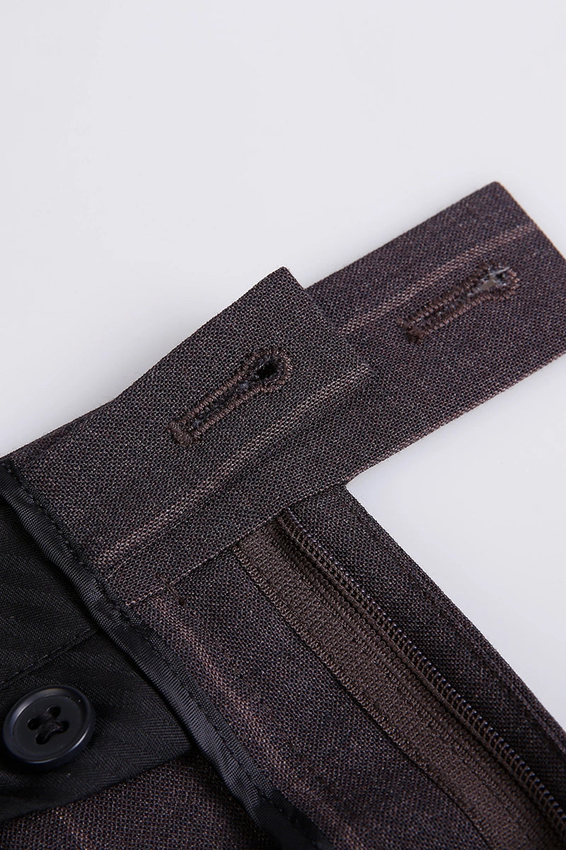 Men's Charcoal Striped Double Breasted Suit Made to Measure