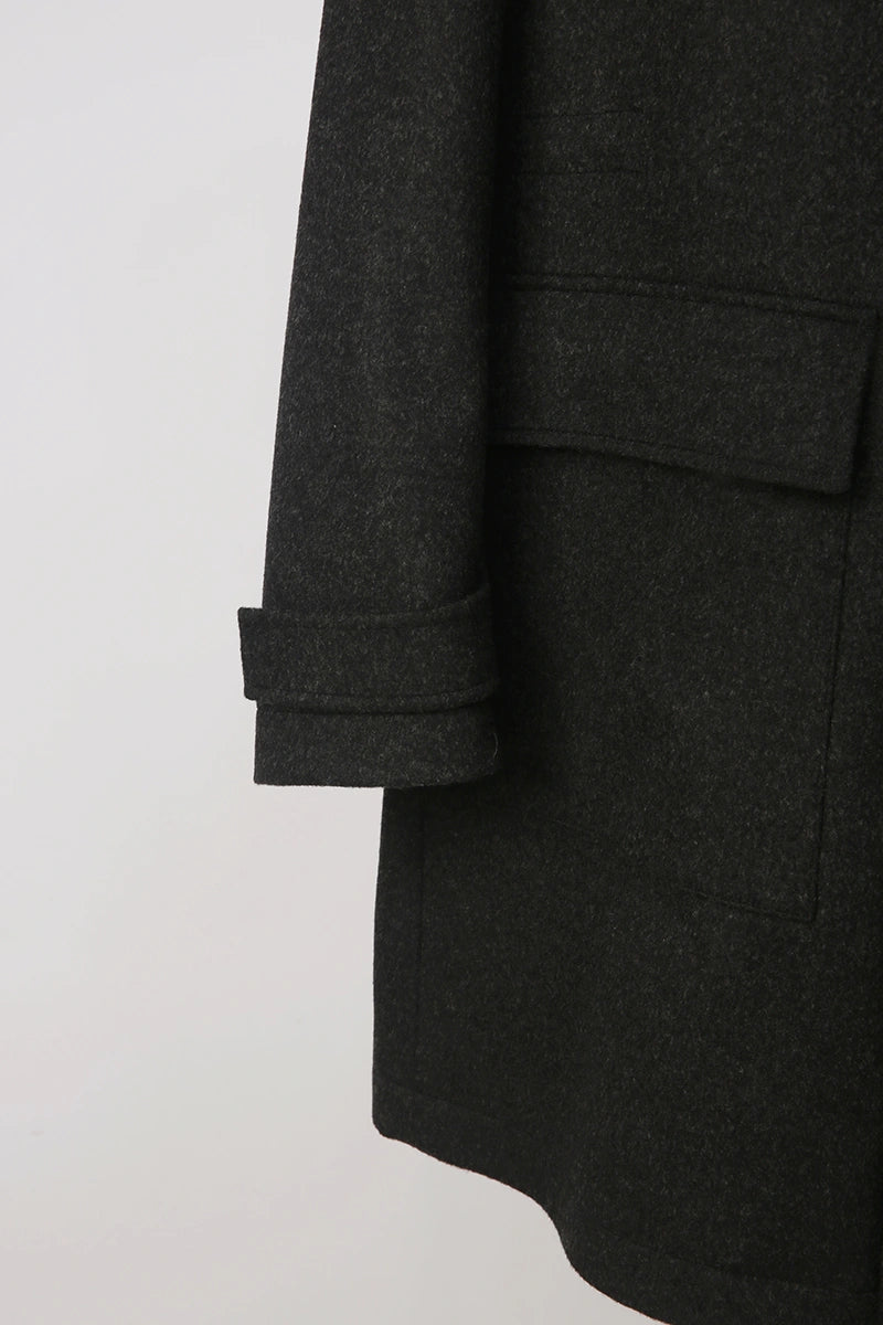 Men's Dark Gray Trench/ Over Coat Made to Measure