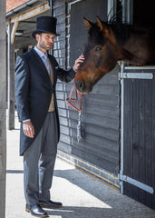 Zignone Barathea Wool Plain Black Morning Coat