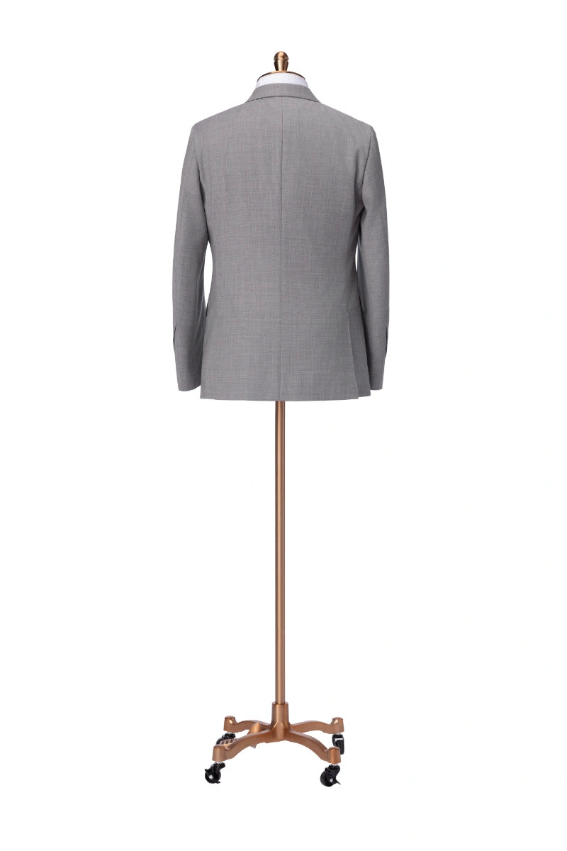 Men's Gray Double Breasted Suit Made to Measure