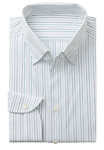 Men's Green Stripe Formal Shirt Made to Measure