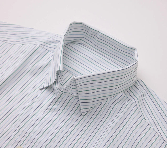 Men's Green Stripe Formal Shirt Made to Measure