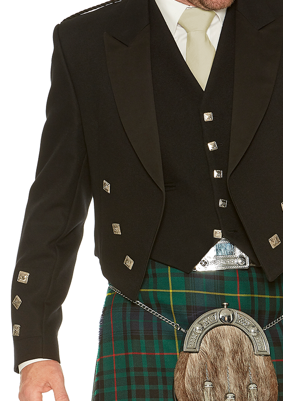 Prince Charlie Black Kilt Hire
