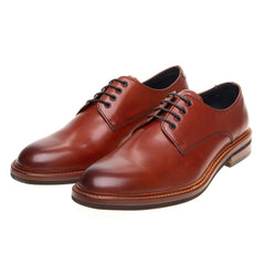 John White Mens Barlow Tan Derby Shoes - Barucci