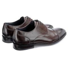 John White Mens Brown Broad Derby Shoes - Barucci
